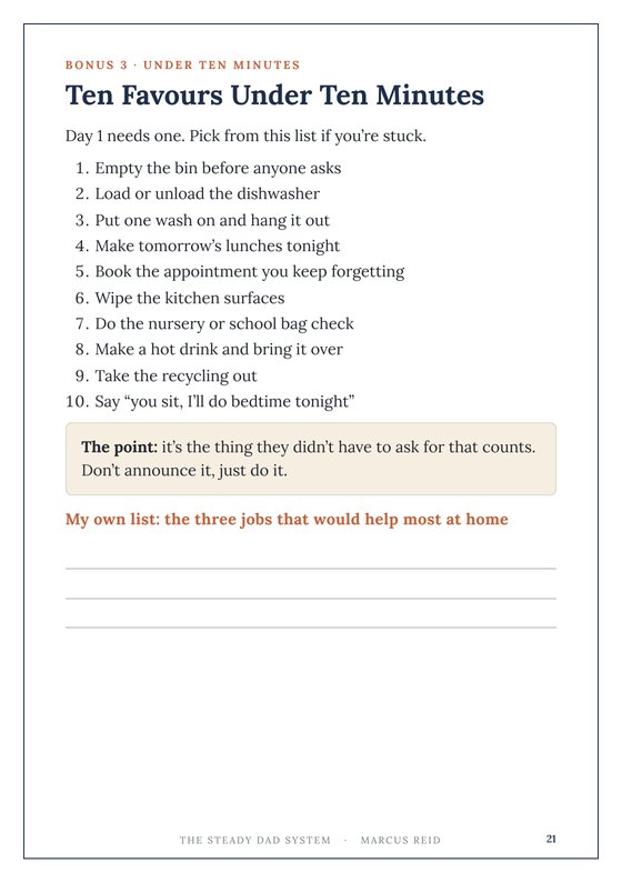 Ten Favours Under Ten Minutes page