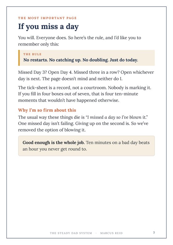 If you miss a day
